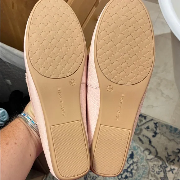 Kelly & Katie Blush Croc-Embossed Loafers - Picture 5 of 10